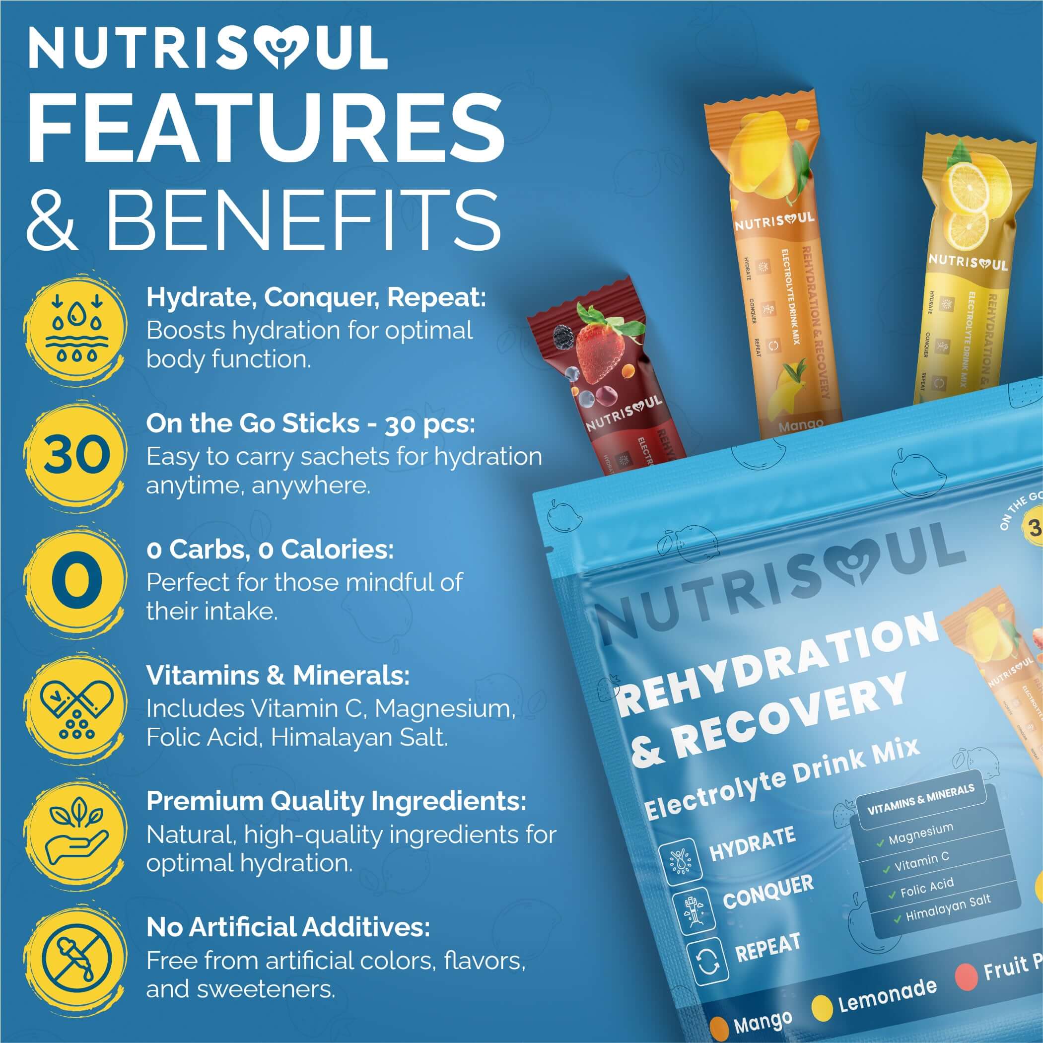 Electrolytes Hydration Powder - NUTRISOUL